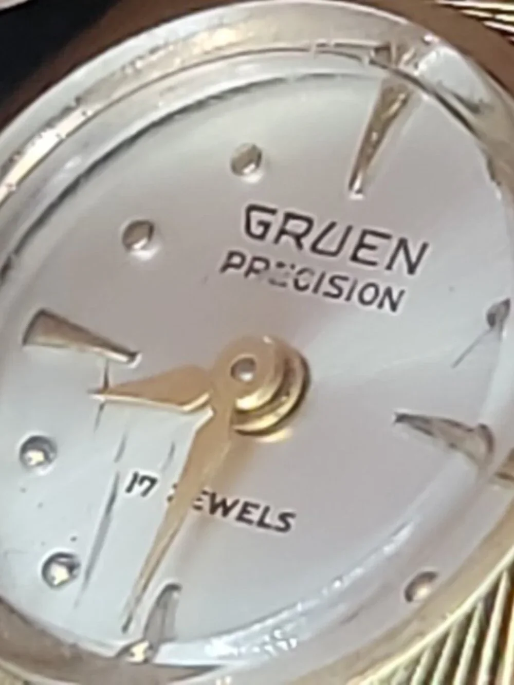 Vtg 1967 Gruen Ladies Cocktail Watch 10KGP Florentine Bezel 10KGF Speidel Band